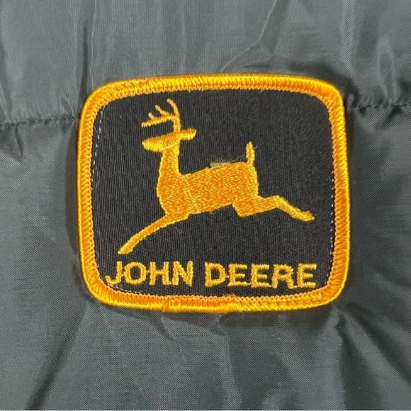 Vintage 1980s John Deere Puffer Vest Jacket XL Vests
